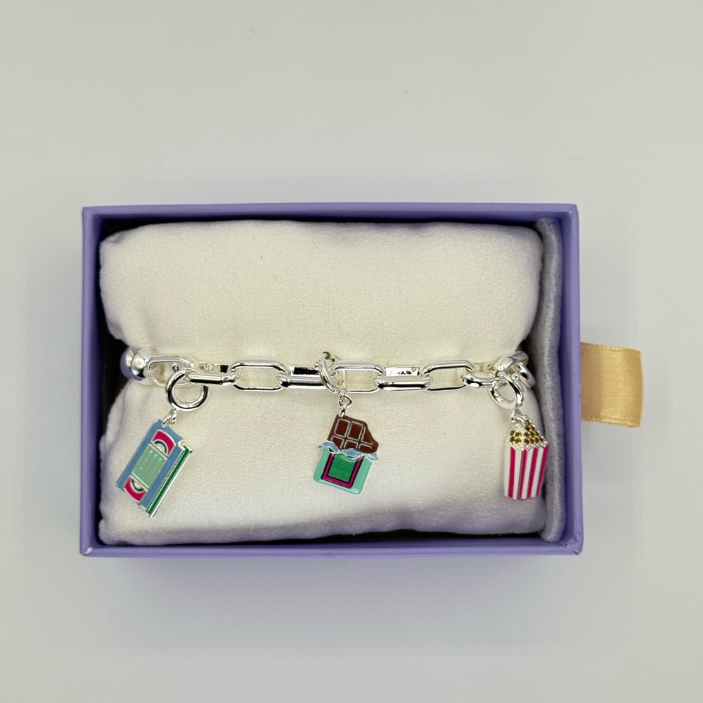 Bomb Party Charmelier “Takin’ It Old School Cubic Zirconia On Silver Plating🍿 - Picture 2 of 5